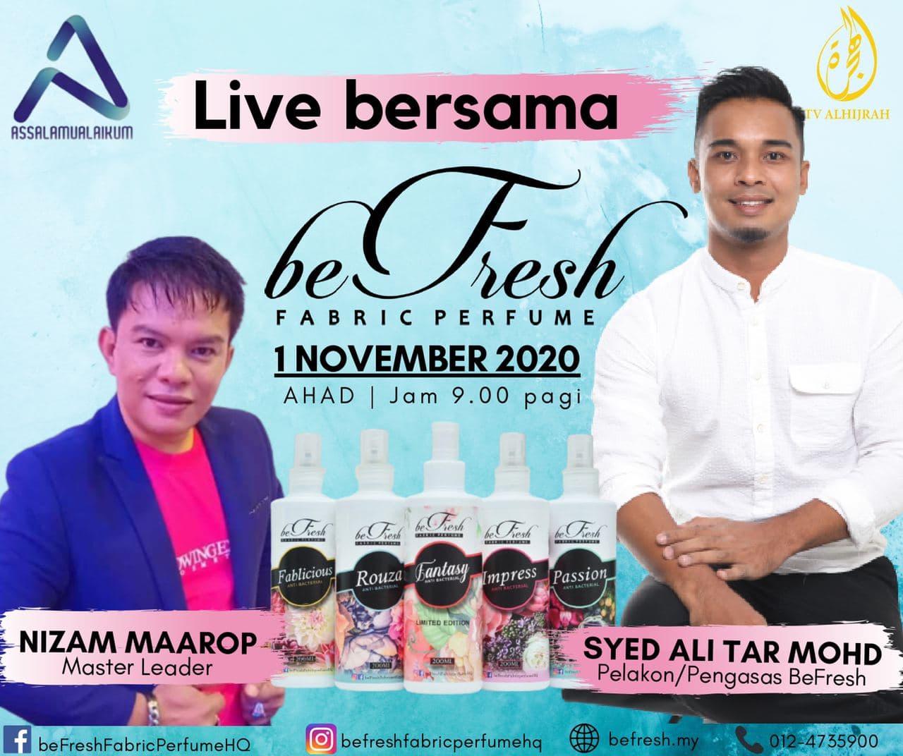 beFresh Fabric Perfume di Slot ASSALAMUALAIKUM TV ALHIJRAH