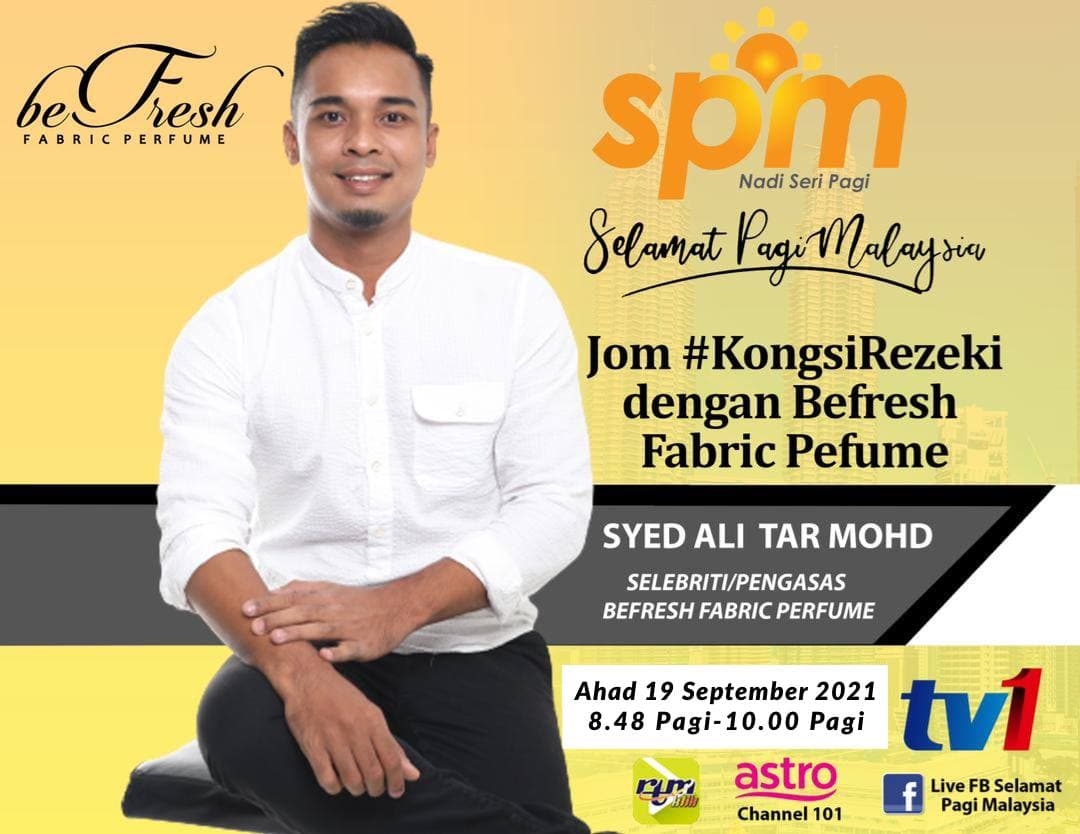 #KONGSIREZEKI BEFRESH FABRIC PERFUME LIVE SELAMAT PAGI MALAYSIA RTM TV1 - 19 SEPTEMBER 2021